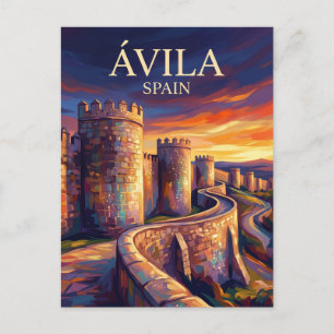 Ávila - Stadtmauern Spanien Postkarte