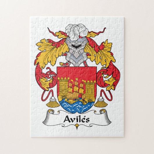 Aviles-Familienwappen Puzzle (Vertikal)