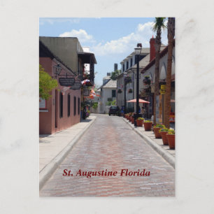 Aviles Straße St. Augustine, Florida Postkarte