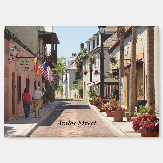Aviles Street St. Augustine, Florida Magnet (Vorderseite)