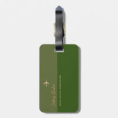Avion Travel Green Gepäckanhänger (Rückseite vertikal)