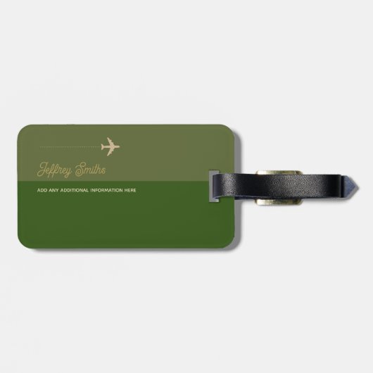 Avion Travel Green Gepäckanhänger (Rückseite horizontal)