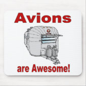 Avionen sind Phantastisch60er-RED Mousepad (Vorne)