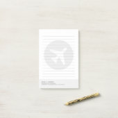 Avionik + Luftfahrt | Minimaler Stil Post-it Klebezettel (Auf Schreibtisch)