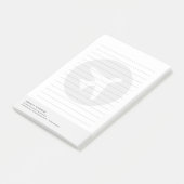 Avionik + Luftfahrt | Minimaler Stil Post-it Klebezettel (angewinkelt)
