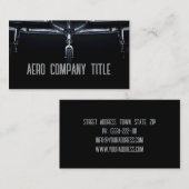 Avionik und Elektronik Boeing Solid Black Avia Visitenkarte (Vorne/Hinten)