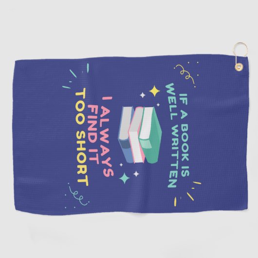 Avior Reader I - Jane Austen Zitat Golfhandtuch (Horizontal)