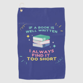 Avior Reader I - Jane Austen Zitat Golfhandtuch