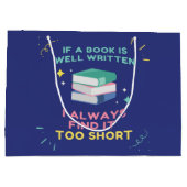 Avior Reader I - Jane Austen Zitat Große Geschenktüte (Rückseite)