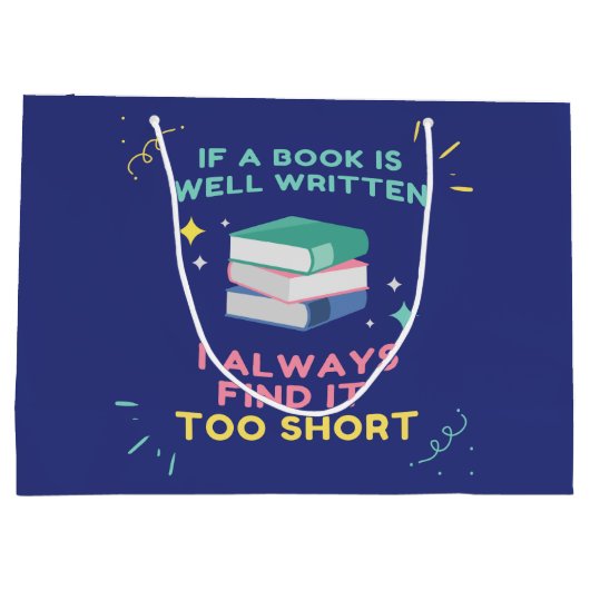 Avior Reader I - Jane Austen Zitat Große Geschenktüte (Rückseite)