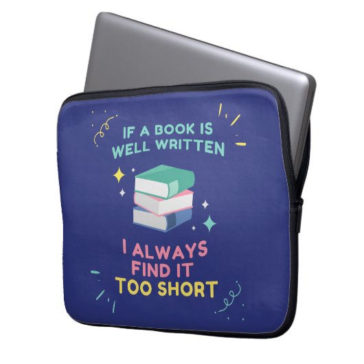 Avior Reader I - Jane Austen Zitat Laptopschutzhülle (Vorderseite Links)
