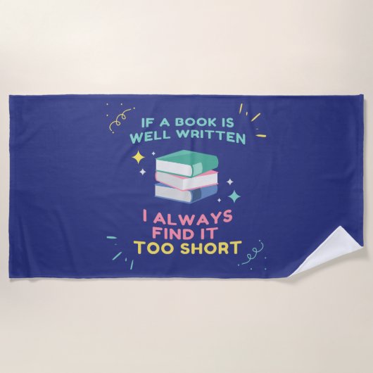 Avior Reader I - Jane Austen Zitat Strandtuch (Vorderseite)