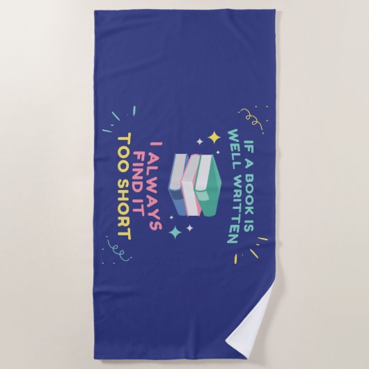 Avior Reader I - Jane Austen Zitat Strandtuch (Vorderseite)