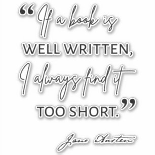 Avior Reader II - Jane Austen Zitat Aufkleber