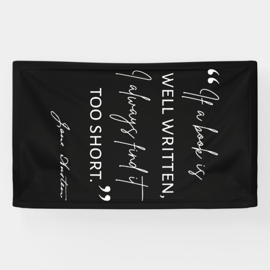 Avior Reader II - Jane Austen Zitat Banner (Horizontal)