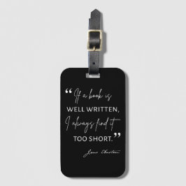 Avior Reader II - Jane Austen Zitat Gepäckanhänger