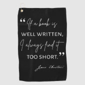 Avior Reader II - Jane Austen Zitat Golfhandtuch (Vorderseite)