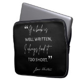 Avior Reader II - Jane Austen Zitat Laptopschutzhülle (Vorderseite Links)