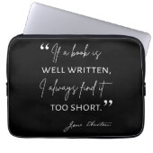 Avior Reader II - Jane Austen Zitat Laptopschutzhülle (Vorderseite)