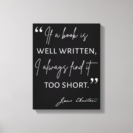 Avior Reader II - Jane Austen Zitat Leinwanddruck (Vorderseite)