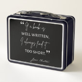 Avior Reader II - Jane Austen Zitat Metall Brotdose (Rückseite)