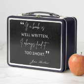 Avior Reader II - Jane Austen Zitat Metall Brotdose (Beispiel)