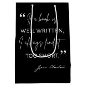 Avior Reader II - Jane Austen Zitat Mittlere Geschenktüte (Rückseite)