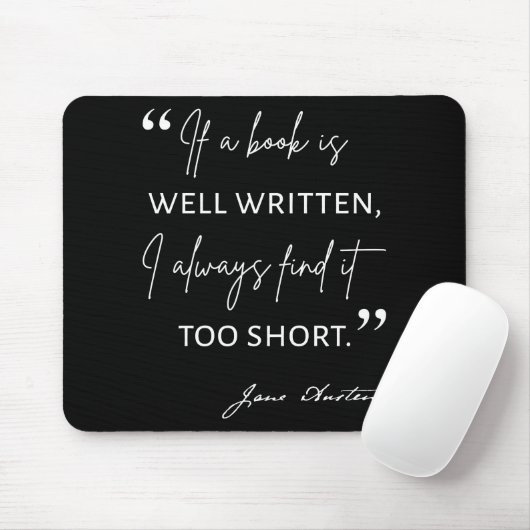 Avior Reader II - Jane Austen Zitat Mousepad (Mit Mouse)