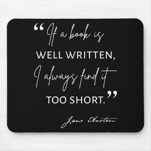 Avior Reader II - Jane Austen Zitat Mousepad (Vorne)