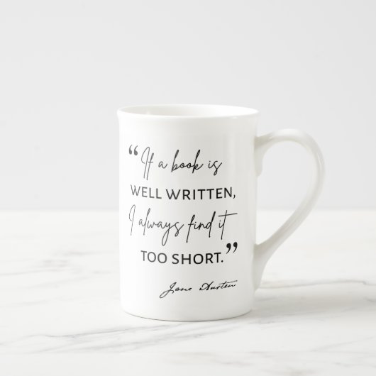 Avior Reader II - Jane Austen Zitat Porzellantasse (Rechts)