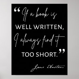 Avior Reader II - Jane Austen Zitat Poster
