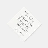 Avior Reader II - Jane Austen Zitat Serviette (Ecke)