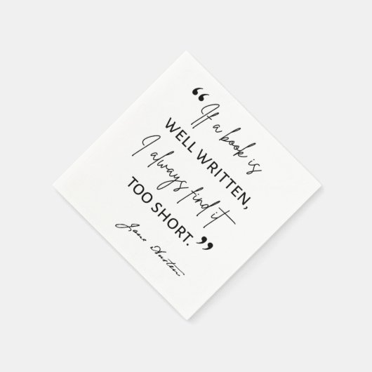 Avior Reader II - Jane Austen Zitat Serviette (Ecke)