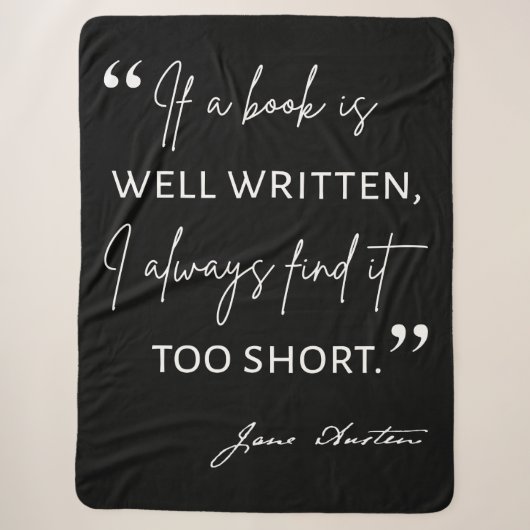 Avior Reader II - Jane Austen Zitat Sherpadecke (Vorderseite)