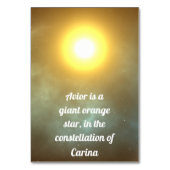 Avior Tischnummer (Rückseite)