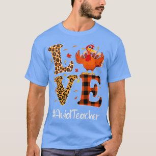 Aviver Teacher Life Liebe Erntedank Leopard Türkei T-Shirt