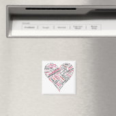 AVM Awareness Word Soup Heart Magnet (In Situ (Geschirrspüler))
