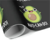 Avo-can-do Funny Avocado Pun Dark BG Geschenkpapier (Rolleneckpunkt)