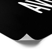 Avo-can-do Funny Avocado Pun Dark BG Poster (Ecke)