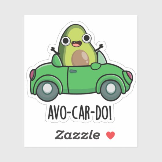 Avo-car-do Funny Avocado Puns Aufkleber (Blatt)