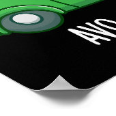 Avo-car-do Funny Avocado Puns Dark BG Poster (Ecke)