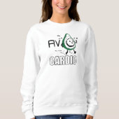 Avo-cardio Fun Pun Doodle Jogging Sport Avocado Sweatshirt (Vorderseite)