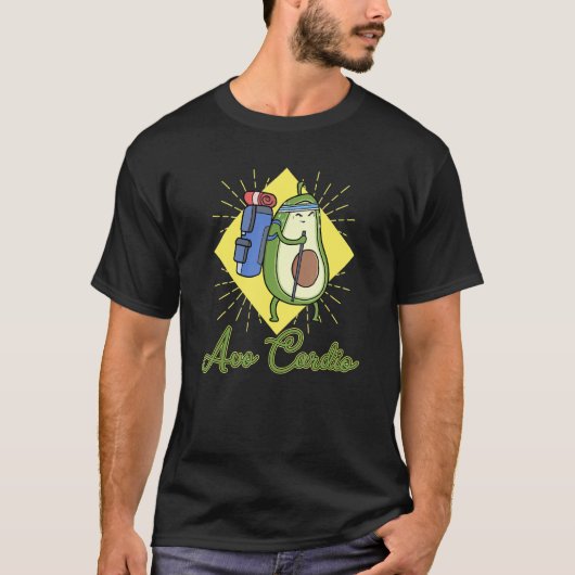 Avo Cardio heart fitness cardio sport vegan vegeta T-Shirt (Vorderseite)