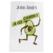 Avo cardio lustiges Avocado Mittlere Geschenktüte (Rückseite)