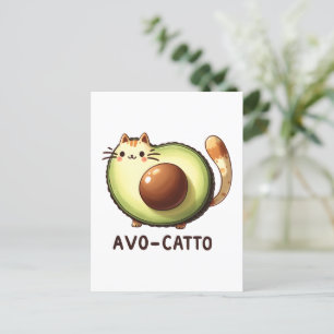 Avo-Catto Punny Postcard Postkarte