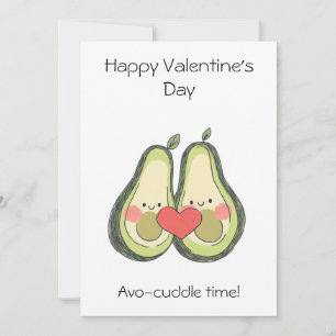Avo-Cuddle Zeit! - Niedliche Valentintagskarte Karte