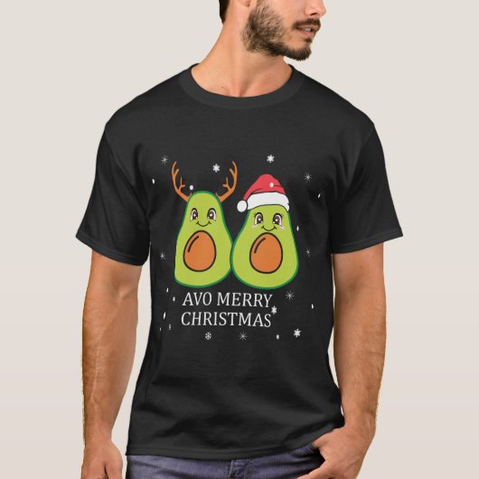 Avo fröhliche Weihnachten T-Shirt (Vorderseite)