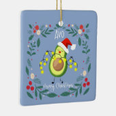 Avo fröhliche Weihnachtsweih Avocado-Lichtkarte Keramikornament (Rechts)