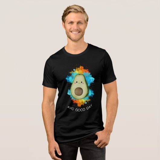 Avo Good Day - Funny Happy Avocado T - Shirt (Vorderseite voll)