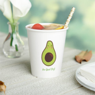 Avo Good Day Happy Avocado Pappbecher